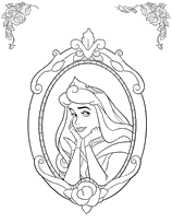 coloriage la belle au bois dormant portrait